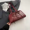 Bolso de Hombro Moderno con Lazo para Mujer 2026 Nueva Moda Bolso de Mano de Color Sólido Bolso de Hombro Versátil Casual