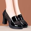 Zapatos de Pasarela Cheongsam, Zapatos Planos de Boca Profunda para Mujer, Nuevas Sandalias Transpirables de Malla con Tacón Grueso, Zapatos Profesionales de Trabajo para Mujer, Modernos y Versátiles