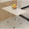 Mesa dobrável para quartos de aluguel, mesa de jantar simples, mesa de jantar doméstica, mesa de feira ao ar livre, mesa retangular portátil