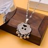 Collar de Acero de Titanio de Lujo Ligero Estilo Japonés y Coreano para Mujer, Diseño Nicho de Alta Gama Combinación Versátil para Primavera y Verano Estilo Celebridad de Internet ins Cadena para Clavícula