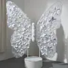 Decoración de ventana de exhibición de flores artificiales de mariposa gigante, soporte de mariposa floral, flor decorativa para accesorios de fotos y exhibición