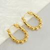 Pendientes Irregulares de Acero de Titanio Estilo Europeo y Americano para Mujer, con Rosca en Forma de Corazón, Elegantes y Modernos Accesorios para Orejas, Venta al por Mayor, Lujo Ligero, Sensación de Alta Gama