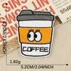Parches bordados originales de la serie de café peculiar, parches de infusión con temática de café para ropa y bolsos, parches termoadhesivos para manualidades