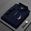 2026 Verano Nuevo Estilo Camisa Polo de Algodón Puro para Hombre de Manga Corta Ligera Camiseta de Negocios Cuello Solapa Holgada Camiseta de Hombre Top