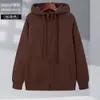 Nuevo suéter con cremallera de algodón de oxígeno, logo personalizado, sudadera básica, marca de moda, holgado, casual, para pareja, hombres y mujeres, abrigo con felpa