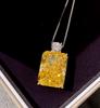Collar con colgante de perfume de diamantes rosas Seiko de alta gama con incrustaciones de flor de hielo y diamantes amarillos Ledean para mujer