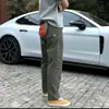 Nuevos pantalones casuales funcionales de etiqueta blanca triangular, corte cónico holgado, estilo americano de ropa de trabajo, pantalones largos casuales unisex