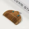 Peine de Sándalo Verde Mini Portátil de Bolsillo Doce Signos del Zodiaco Logo Personalizado Peine de Madera Regalo para Mujer Peine para Bebé