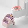 Asiento Cojín y Escalón Combinados para Ayuda de Baño de Bebé en Casa Anillo para Asiento de Inodoro de Baño Infantil Set de Entrenamiento para Ir al Baño