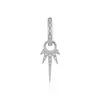 Brincos de Argola em Prata de Lei S925 com Pequeno Pingente, Clássicos Vintage Versáteis para o Dia a Dia, Brincos de Zircônia, Atacado do Fabricante