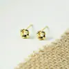 Pendientes que no necesitan quitarse al dormir, con un toque de alta gama y elegancia, Pendientes Sencillos y Compactos de 14 Quilates para Mujer, Pendientes de Sonrisa de Celebridad de Internet Coreana