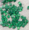 Pendientes de Aro Ovalados para Manualidades con Incrustaciones de Ágata, Base Plana, Anillo Natural Verde Sin Agujero, Colgante Jinhua
