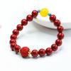 Pulsera de Cinabrio Natural Guan Yu Pulsera de Ágata con Patrón de Arena Oro Púrpura Venta al por Mayor de Fábrica Transmisión en Vivo Dropshipping S2110408