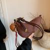 Bolso de Mujer de Alta Gama Transfronterizo con Textura de Gran Capacidad, Nuevo Modelo 2026, Bolso Cruzado Retro Mate de Nicho, Bolso Tipo Dumpling para Viajes