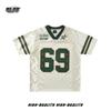 GLFS Star Meichao Malha Costurada Manga Curta Gola V Nº 69 Zíper Bonito Top Esportivo Camiseta Manga Curta Casal BF