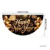 Nuevas banderas de abanico de Año Nuevo transfronterizas para decoraciones de fiestas navideñas, banderas en forma de abanico para decoración de fotos en interiores y exteriores, pancartas de Año Nuevo