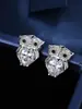 Pendientes de Búho Transfronterizos con Circonita, Nuevo Diseño de Nicho, Lujo Ligero, Pendientes de Personalidad de Moda y Tendencia
