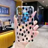 Funda Estilo Japonés y Coreano con Puntos Negros Adecuada para iPhone 17, Sensación Minimalista, Funda de Teléfono Transparente a Prueba de Golpes de Cobertura Total para Apple 15 Pro
