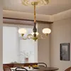 Lámpara de araña para sala de estar estilo antiguo francés Lámparas de dormitorio y estudio estilo retro americano estilo Nanyang estilo de lujo ligero estilo de alta gama