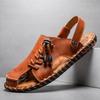 Sapatos de Praia de Tamanho Grande 47 Transfronteiriços Sapatos de Dirigir Confortáveis com Solado Macio para Homens Sapatos de Vadeio para Exterior Sandálias Hoodle de Couro de Vaca Sapatos Masculinos