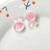 Ins Coreano Candy Color Duo Cut Rabbit Head Patch diy Acessórios de Resina Brincos Hairpin Mobile Phone Shell Material Atacado