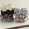 Goma para el pelo fruncida con textura de satén perlado brillante para mujer, estilo coreano, tacto de alta gama, adecuada para coletas y como accesorio para el cabello