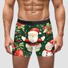Ropa interior para hombre transfronteriza Regalos de Navidad europeos y americanos Ropa interior con estampado digital para parejas Pantalones cortos tipo bóxer transpirables de cintura media