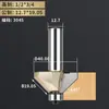 Huhao Broca de 1/2" para Carpintería de 45 Grados (Cuchilla biselada de 45 grados con rodamiento, cuchillo de recorte de 1/4, herramienta para carpintería, broca para router