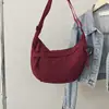 Bolso tipo dumpling para mujer, bolso cruzado, bolsa de lona de gran capacidad, nuevo estilo 2026, bolso de hombro simple y versátil, bolso para estudiante y para ir al trabajo