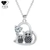 Knn-110 Collar de Búho con Diamantes para Mujer Dibujos Animados Joyería Transfronteriza Estilo Europeo y Americano Diseño de Alta Gama Cadena para la Clavícula