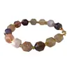 Pulseira Cristal de Cabelo Jingyao Duobao Super Sete Contas Lanterna Multifacetadas Coluna de Energia Pulseira de Círculo Único Moda Joia de Cristal para Namorada