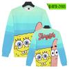 Sudadera de Bob Esponja de suministro transfronterizo, otoño e invierno, nueva sudadera con estampado de dibujos animados de Cangrejo Jefe, cuello redondo, para usar por dentro y por fuera.