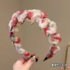 Elegante diadema de cuadros de lunares para mujer, diadema de corona alta para lavarse la cara, diadema para uso diario con dientes, accesorio para el cabello