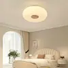 Luminária de Teto LED Estilo Creme Leve para Casa Iluminação Inteligente para Quarto Conjunto Quarto Infantil DD
