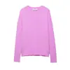 2026 Nuevo Estilo Moda Europea y Americana Simple Versátil Suéter de Punto Holgado con Cuello en V Top de Manga Larga Color Sólido Corte Holgado
