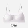 Base Líquida Invisible Sin Costuras de Sensación Nude para Mujer, Estilo Delgado de Verano, Soporte Suave, Anticaída, Sujetador con Brillo Sutil