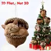 Adornos de Bellota de Animales del Bosque Fantástico Decoraciones de Animales de Piña Decoraciones Acrílicas para Colgar en Casa Decoraciones para Árbol de Navidad
