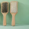 Pente para Cabeleireiro com Almofada de Ar de Lótus Pente Massageador Pente de Madeira Sólida Pente para Desembaraçar Cabelo Pente com Airbag para Massagem do Couro Cabeludo de Alta Elasticidade