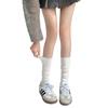 Nuevos Calcetines Populares de Pantorrilla 2025, Finos de Tubo Largo para Primavera y Verano, Estilo Preppy para Mujer, Calcetines Blancos de Media Pantorrilla