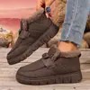 Inverno Novo Solado Macio Forrado com Lã Espessado Quente Fashionável Versátil Botas de Algodão Temu Botas de Neve Transfronteiriças Sapatos de Algodão