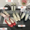 Jomeiforsan Brisa Suave de Noche Nariz de Cerdo Cuadrado Lazo Zapatos de Ballet Altura Interior Temperamento Zapatos de una Sola Capa para Mujer