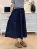 Elegante falda midi de lunares para mujer, talla grande de verano, nueva de cintura alta, que cubre la cadera, falda línea A adelgazante