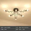 Lámpara de Techo de Cristal Americana para Sala de Estar Moderna Minimalista Europea Creativa Forma de Flor Araña LED Iluminación para Dormitorio Comedor