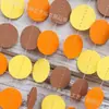 Decorações de outono, decorações de Ação de Graças, guirlandas de Ação de Graças, decorações de janela vermelhas, laranjas e amarelas, decorações penduradas em cores de outono