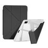 Adecuado para iPad 3Y Plegable Funda Protectora de 10.2 Pulgadas 25 Modelos Funda Protectora para Tableta iPad con Ranura para Lápiz Cubierta Flip Funda Inferior de Alta Transparencia