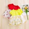 Ropa Nueva de Verano 2026 para Bebés Niñas, Vestido Elegante y Fresco con Estampado de Cerezas y Limones, Tendencia al Por Mayor