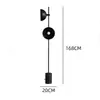 Lámpara de pie de acrílico de diseño, lámpara de pie minimalista para sala de estar, iluminación ambiental única para dormitorio, hierro estilo mid-century