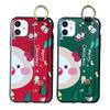 Adecuado para funda de teléfono móvil Apple 16 13Pro Max Reno Navideño Estampado Estéreo Soporte de Pulsera Funda de Teléfono Móvil Xr
