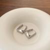 Pendientes Cuadrados Geométricos Retro Estilo Francés para Mujer, Diseño de Nicho, Lujo Ligero, Estilo Simple para el Trabajo, Chapados en Cobre con Oro Real, Pendientes Estilo Ins