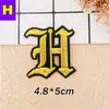 Parche Bordado con Letras y Números Romanos Antiguos Dorados con Adhesivo Termofusible. Insignia Bordada Parche Pequeño Emblema Parche de Tela Accesorios para Ropa